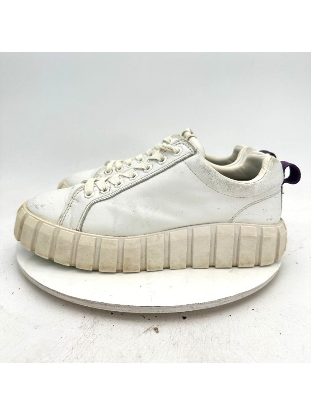 Eytys Odessa Men Size 10 White Canvas Lug Sole Platform Lace Up Casual Shoes
